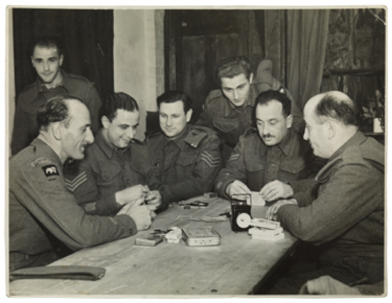 Walter Brill; playing cards in the British army; Second World War