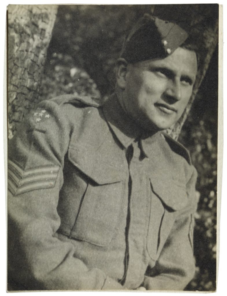 Walter Brill; in British army uniform; Second World War