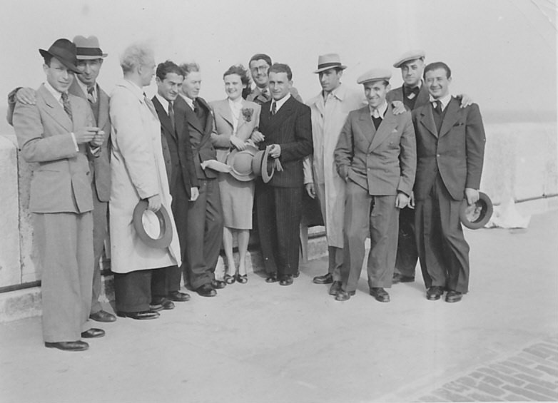 Hermann Diamant and Joseph Haber, around 1944, taken in Farnham, Virginia after emigrating to the USA