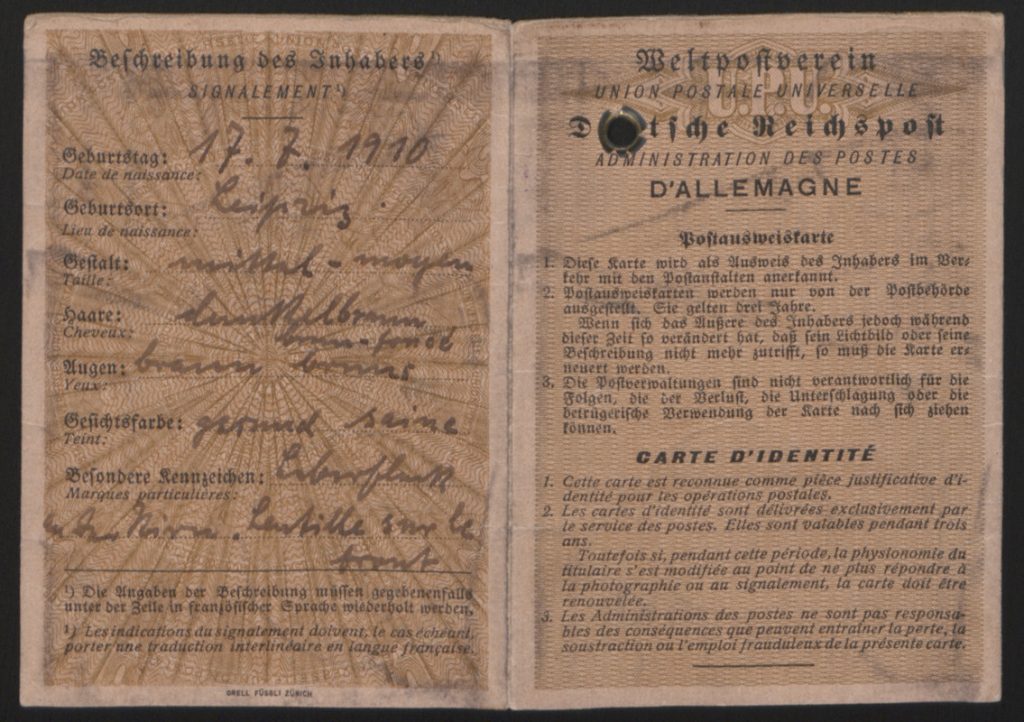 Kitchener camp, Emanuel Suessmann, Identity card