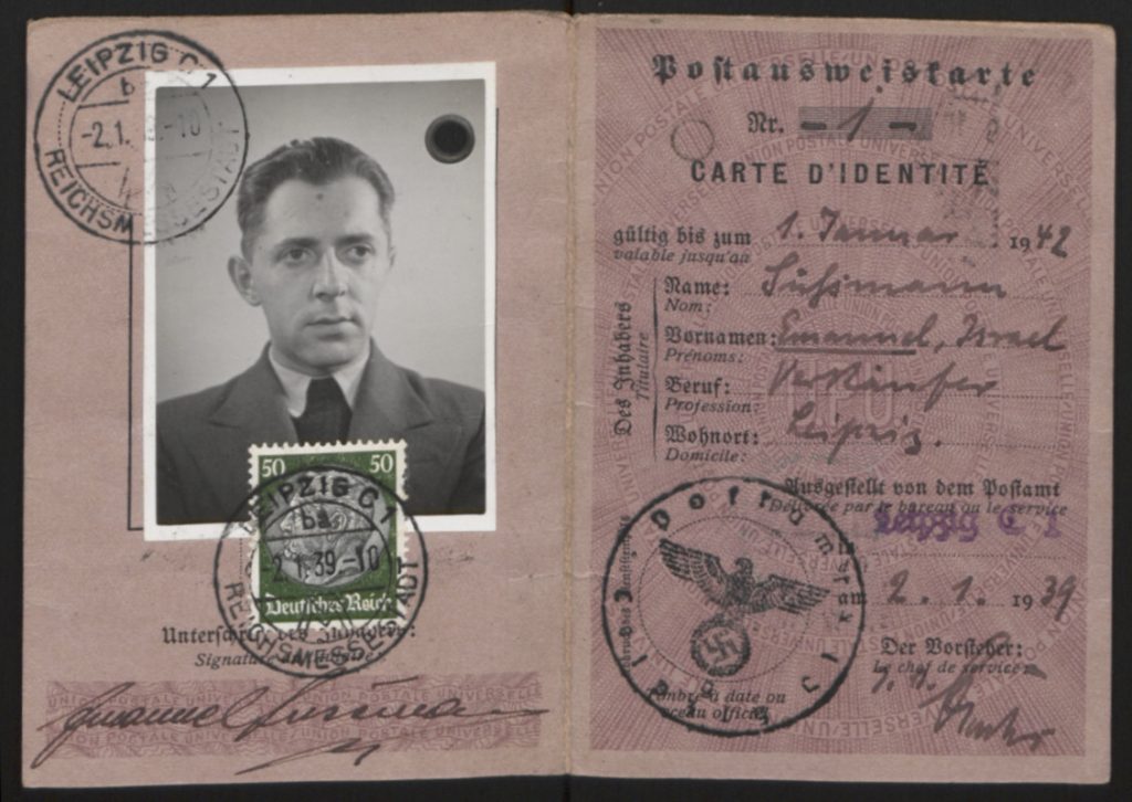 Richborough camp, Emanuel Suessmann, Identity card, 2 January 1939