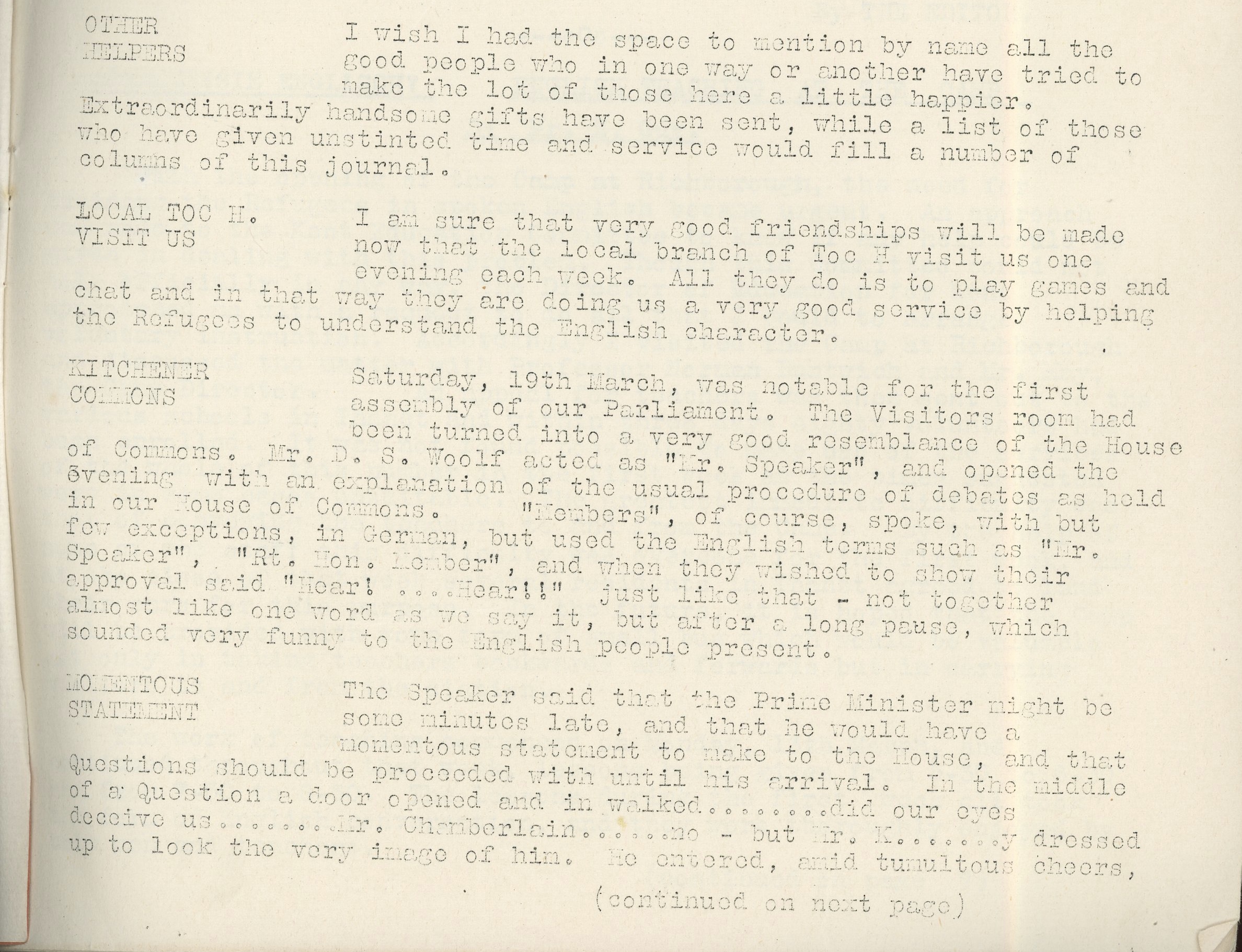 Kitchener Camp Review, April 1939, page 2, base