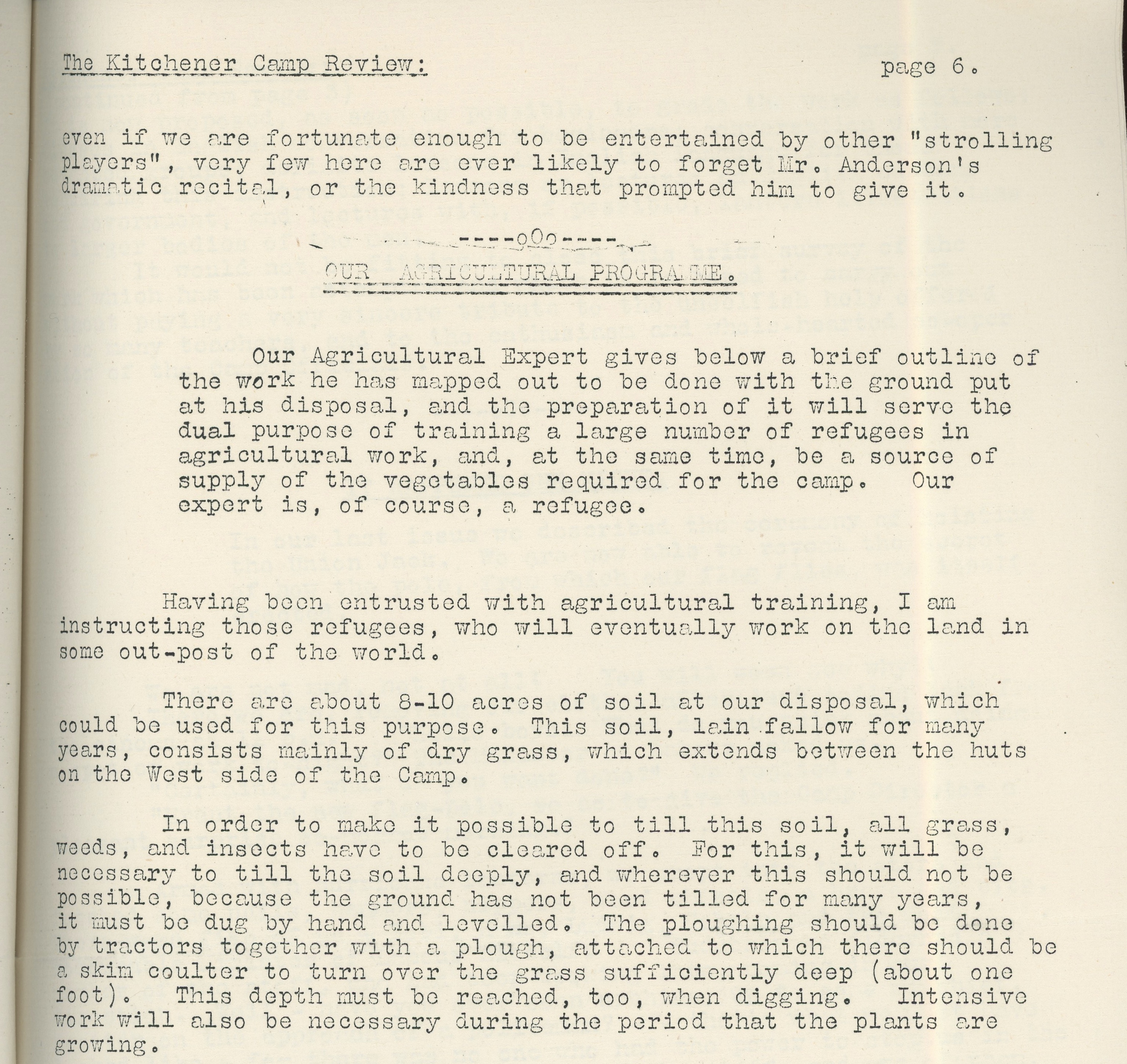 Kitchener Camp Review, April 1939, page 6, top