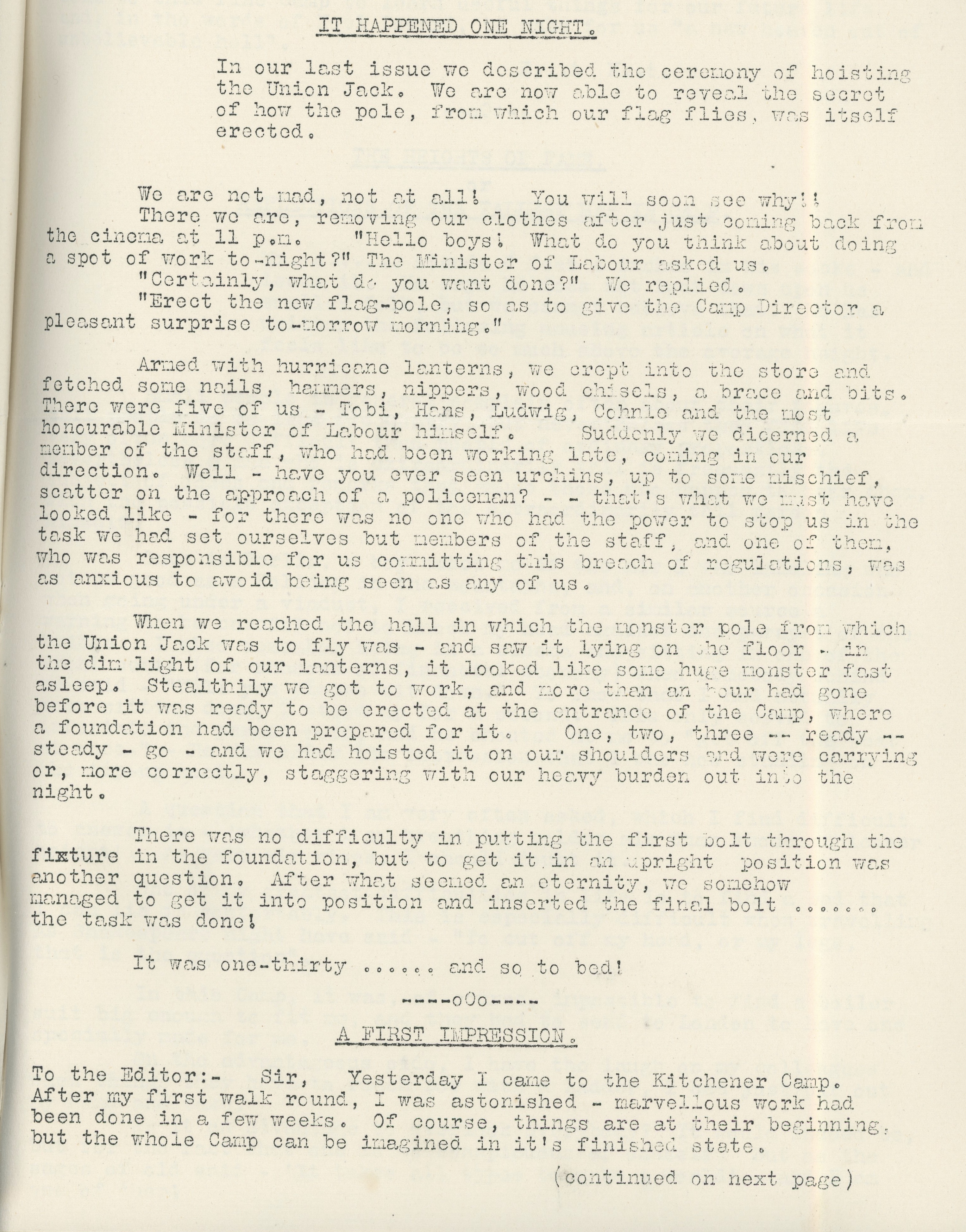 Kitchener Camp Review, April 1939, page 7, base