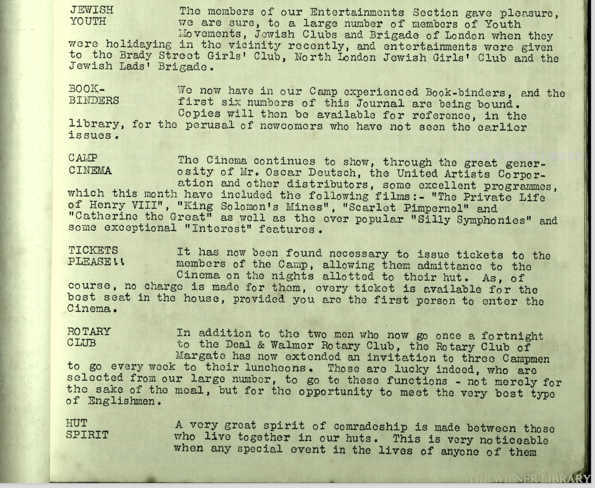 Kitchener Camp Review, no. 7, September 1939, page 2, base