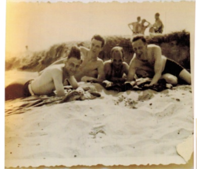 Richborough camp, 1939, Herbert Mosheim, at the beach