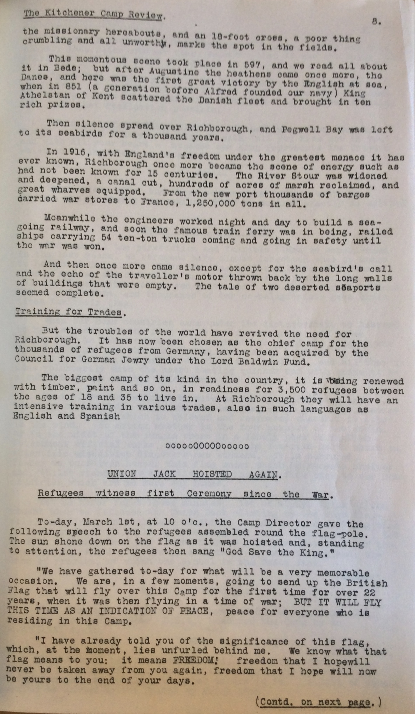 Kitchener Camp Review, No. 1, March 1939, page 8