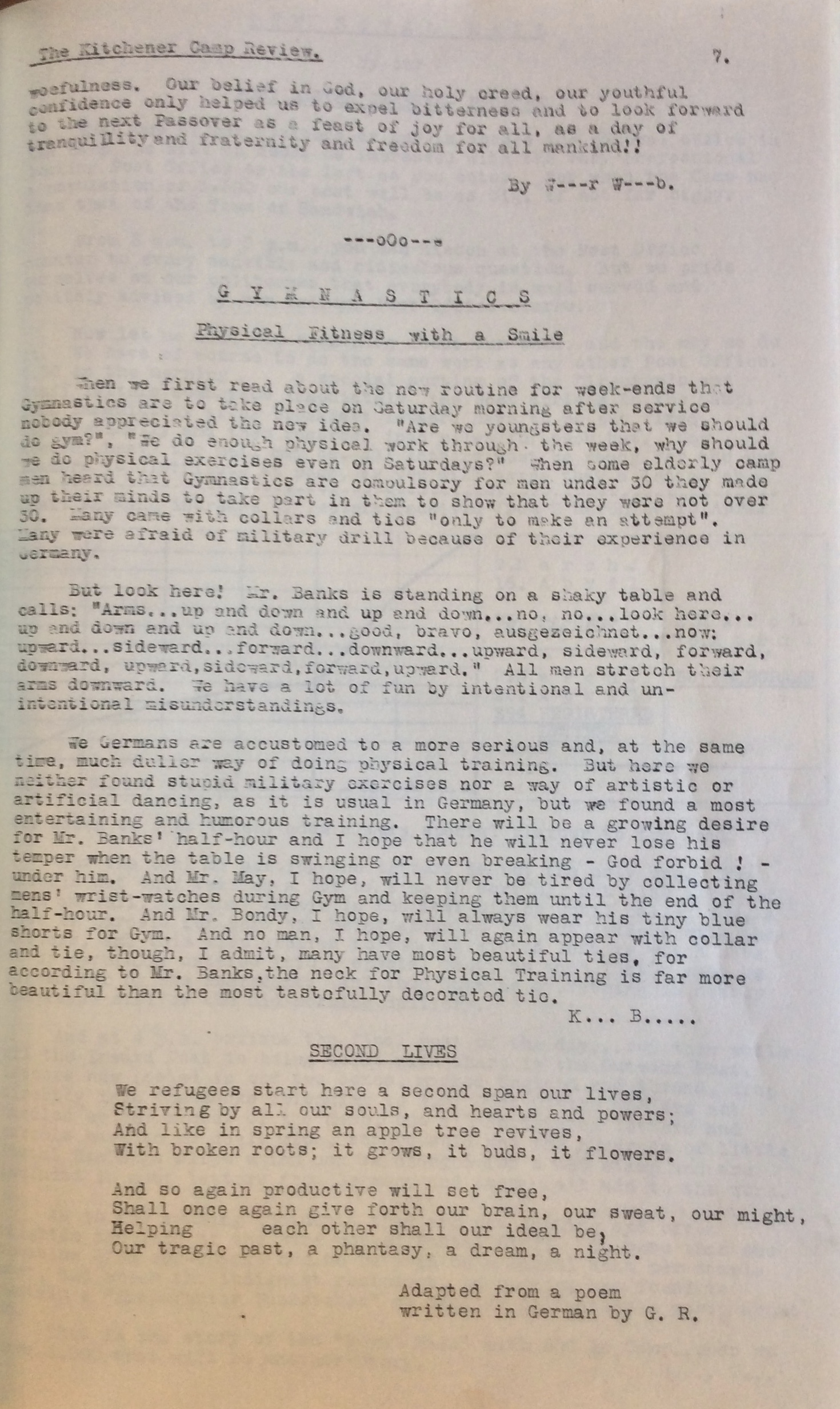 Kitchener Camp Review, May 1939, page 7