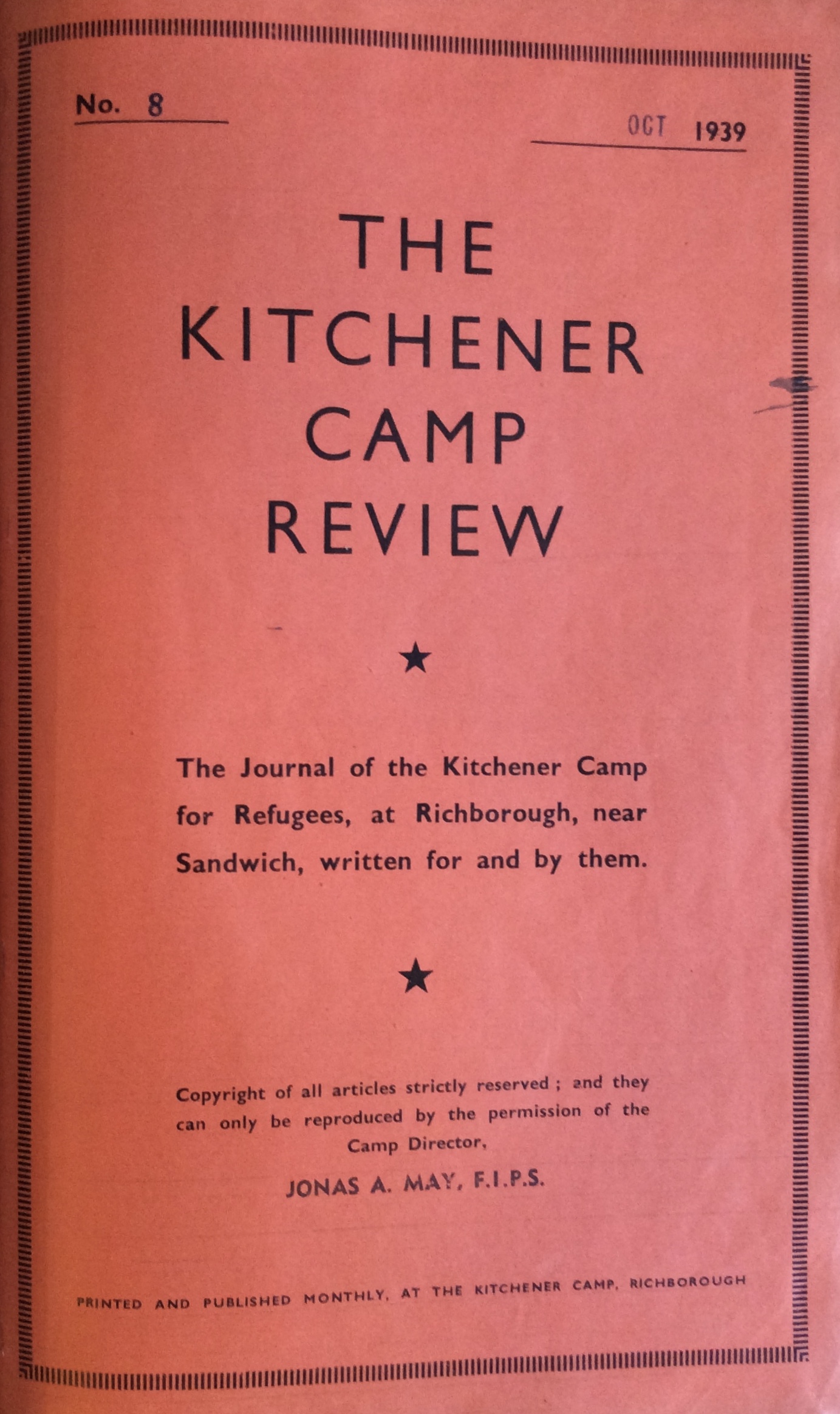 Kitchener Camp Review, October 1939