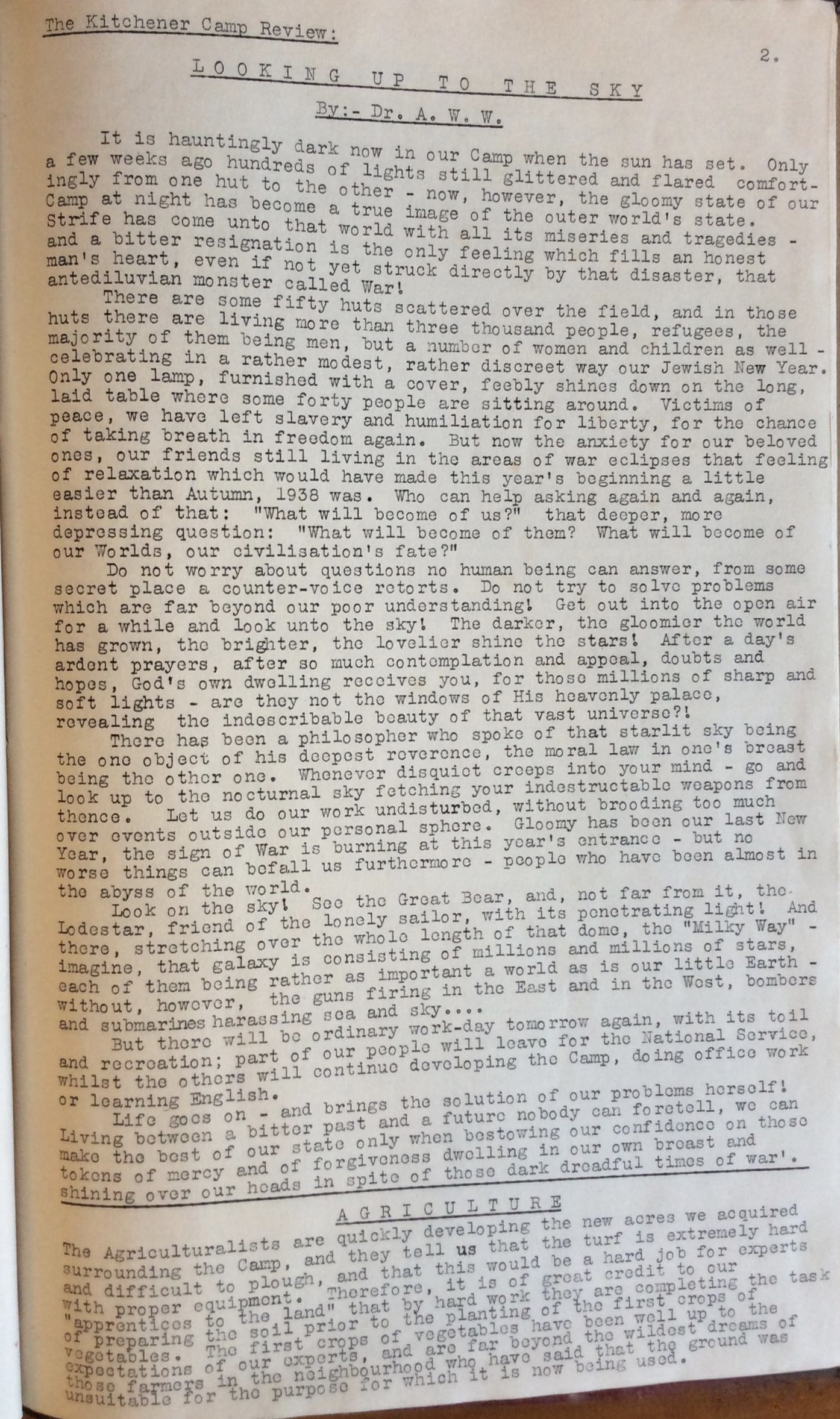 Kitchener Camp Review, October 1939, page 2