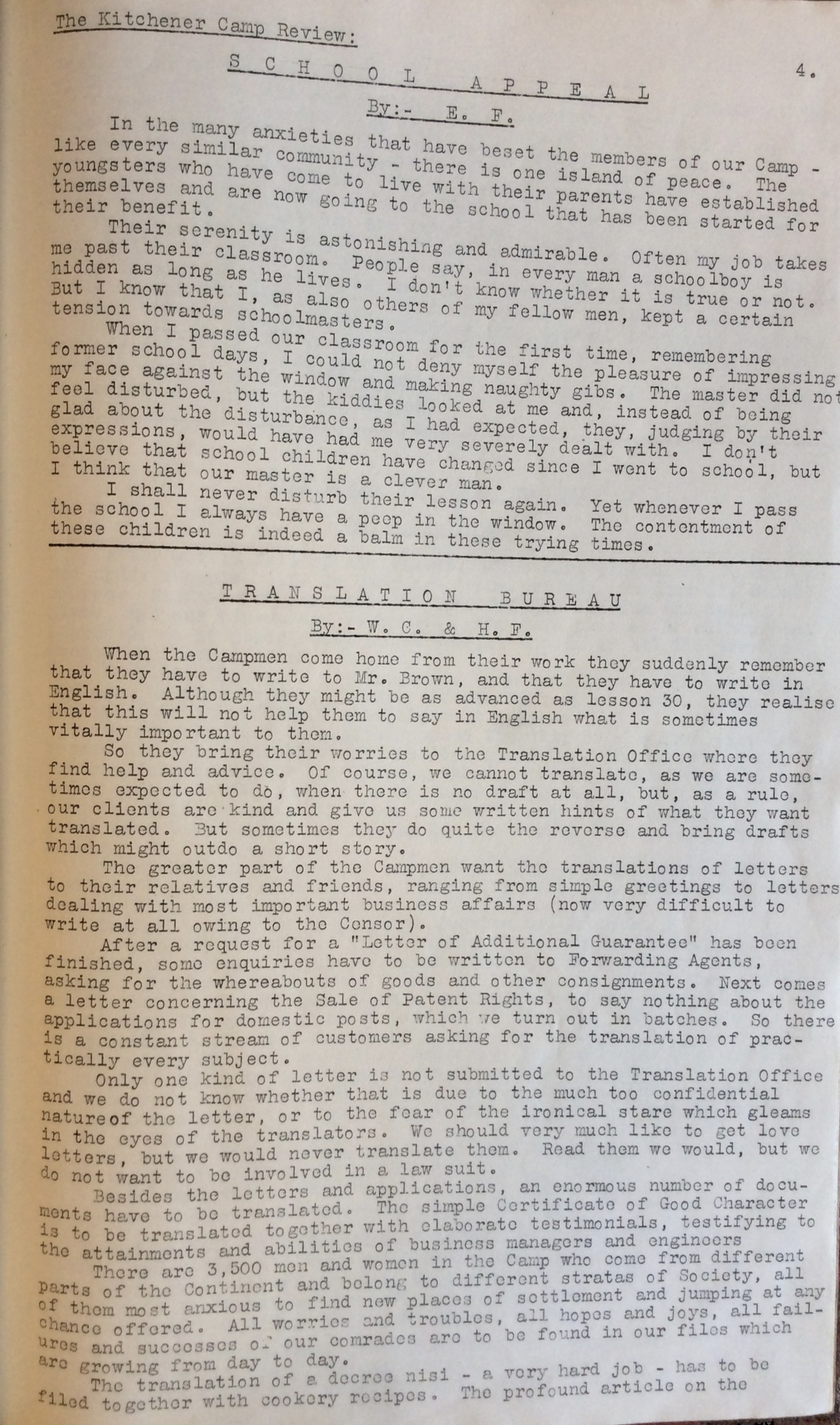 Kitchener Camp Review, October 1939, page 4