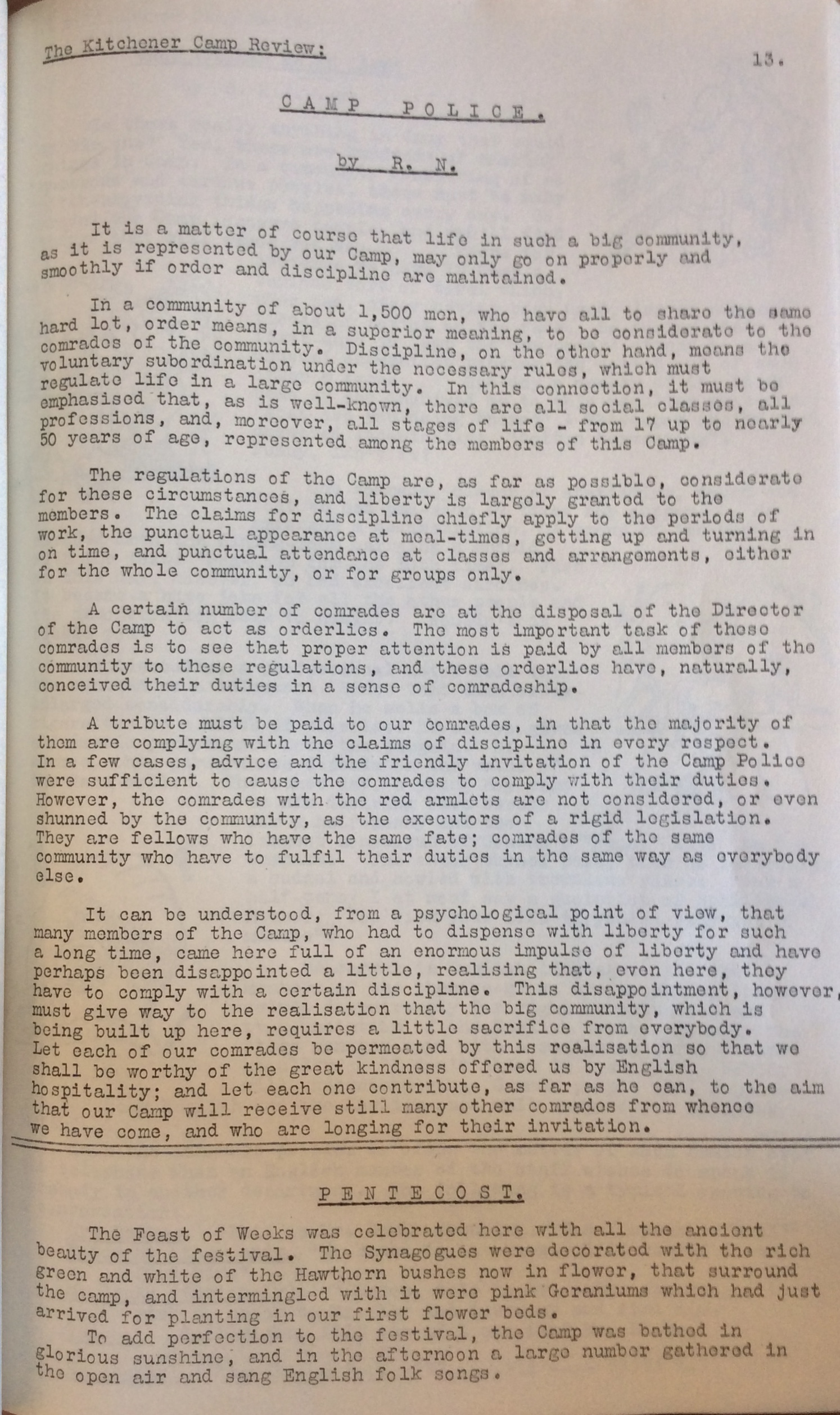 Kitchener Camp Review, June 1939, page 13
