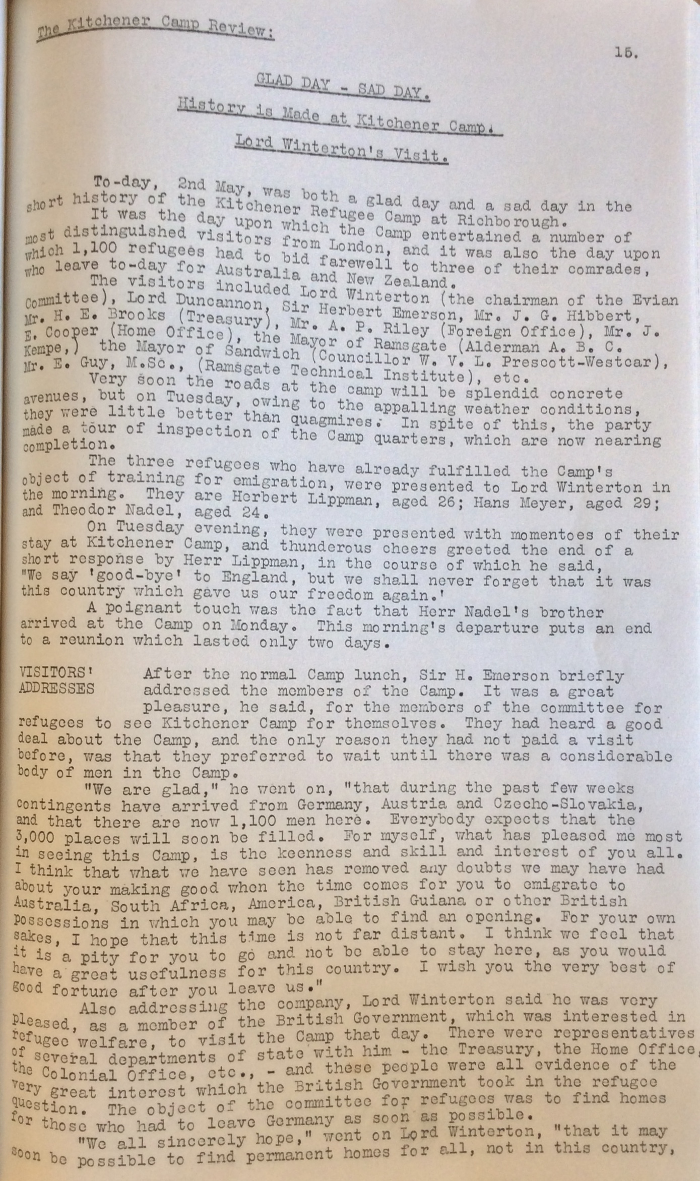 Kitchener Camp Review, June 1939, page 15