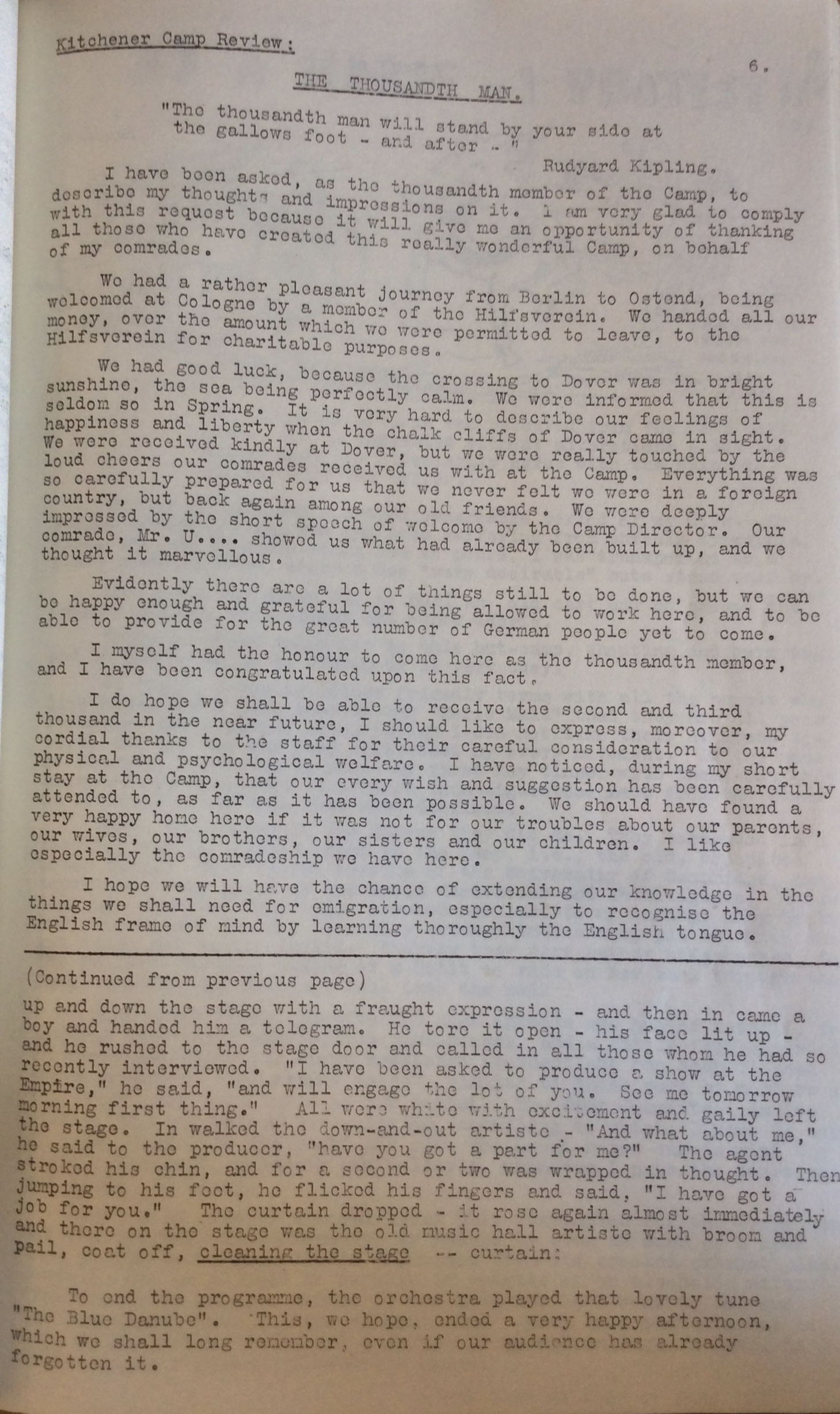 Kitchener Camp Review, June 1939, page 5