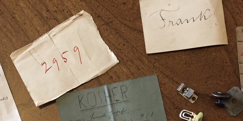 Richborough transit camp, Josef Frank, Items in cigarette tin, 1939 – Camp number and name tag