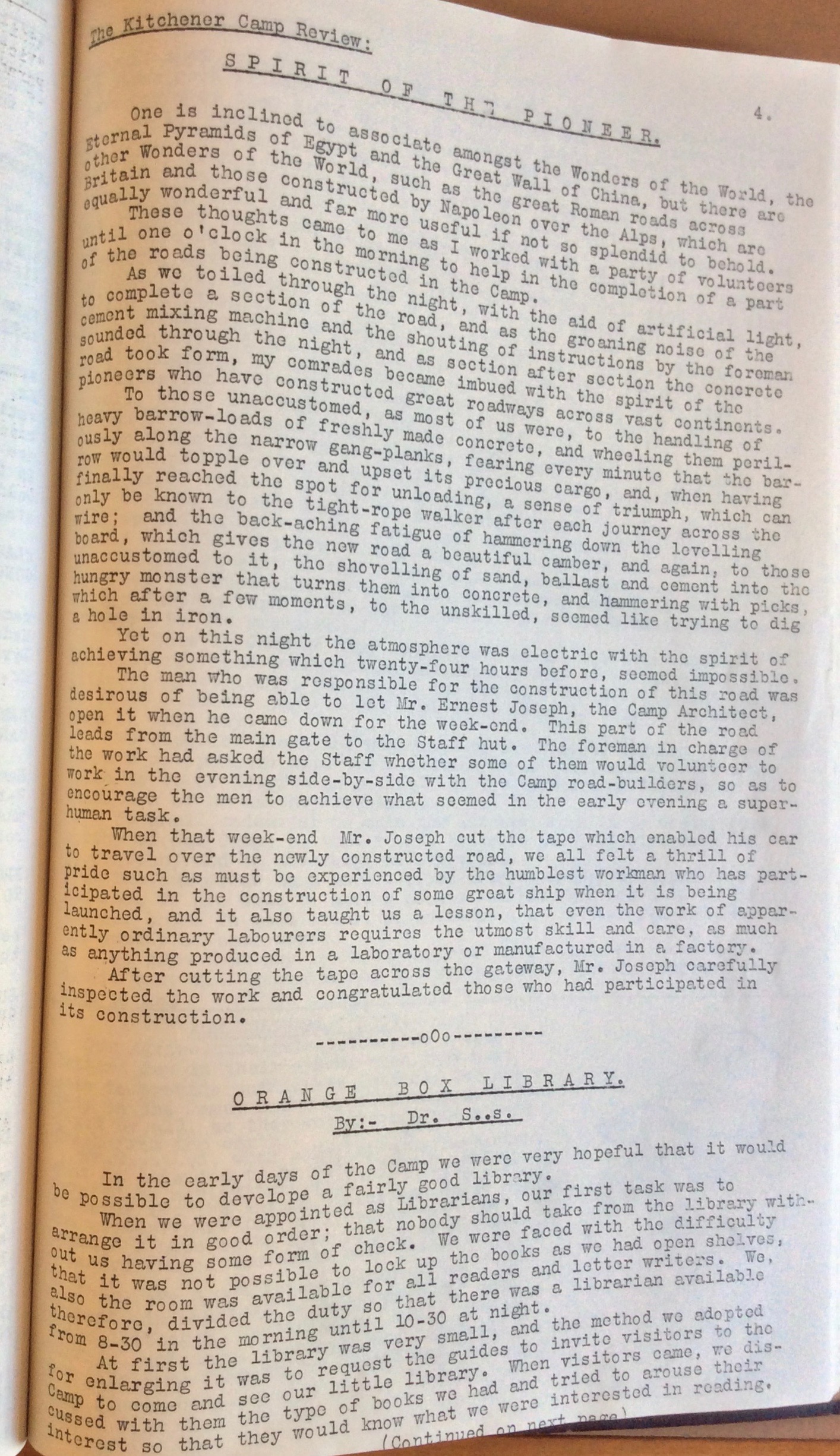 The Kitchener Camp Review, August 1939, page 4