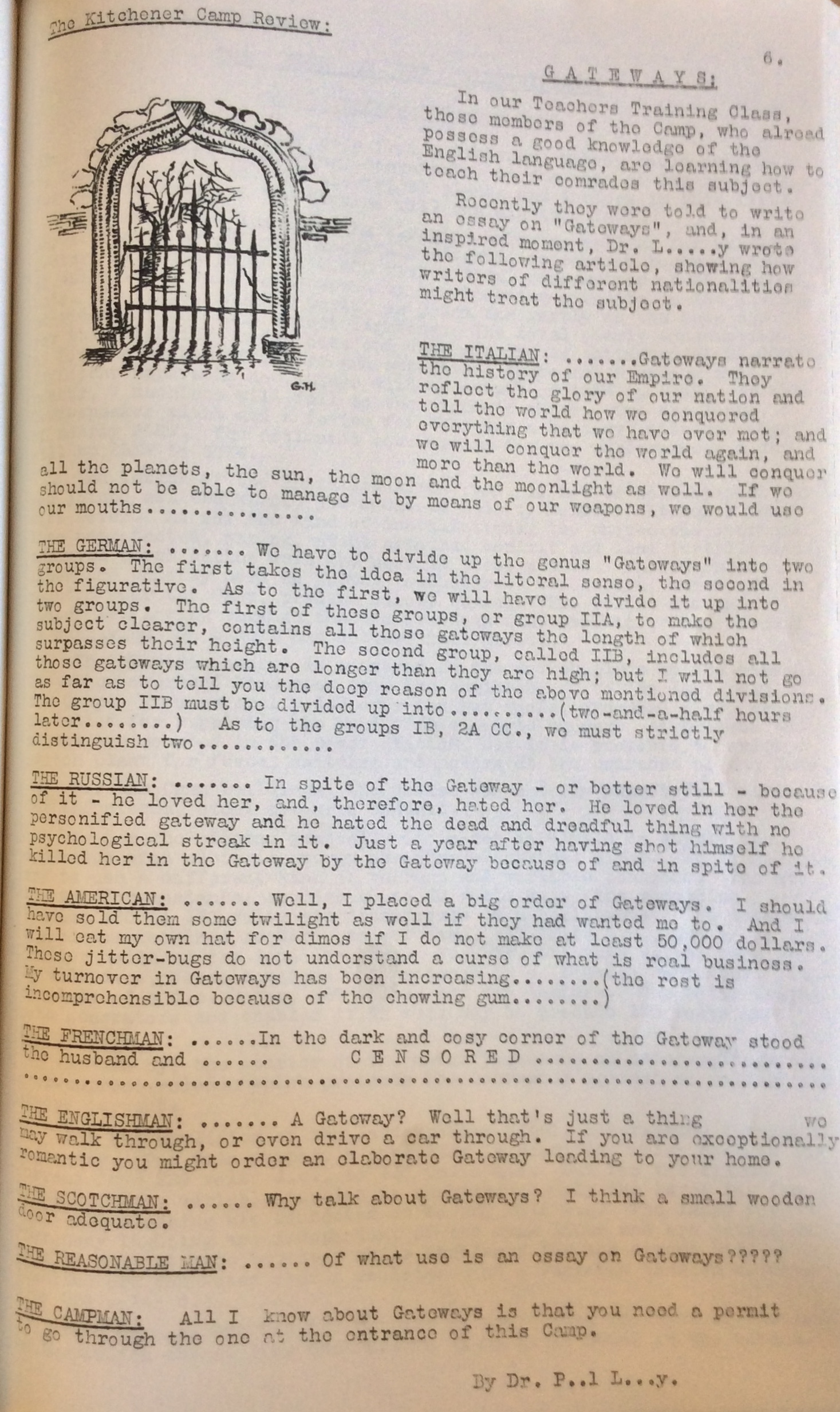 The Kitchener Camp Review, July 1939, No. 5, page 6