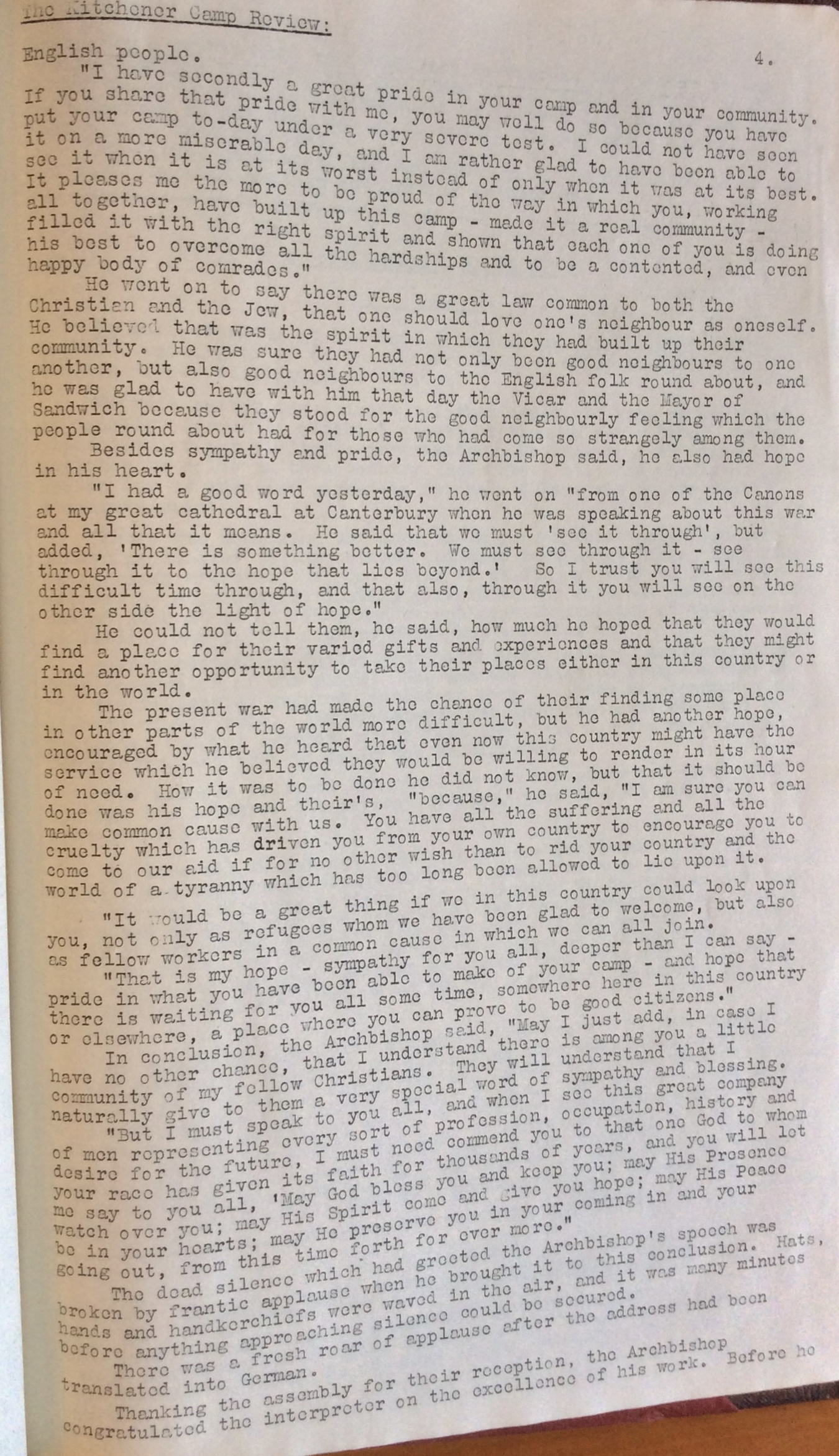Kitchener Camp Review, November 1939, page 4