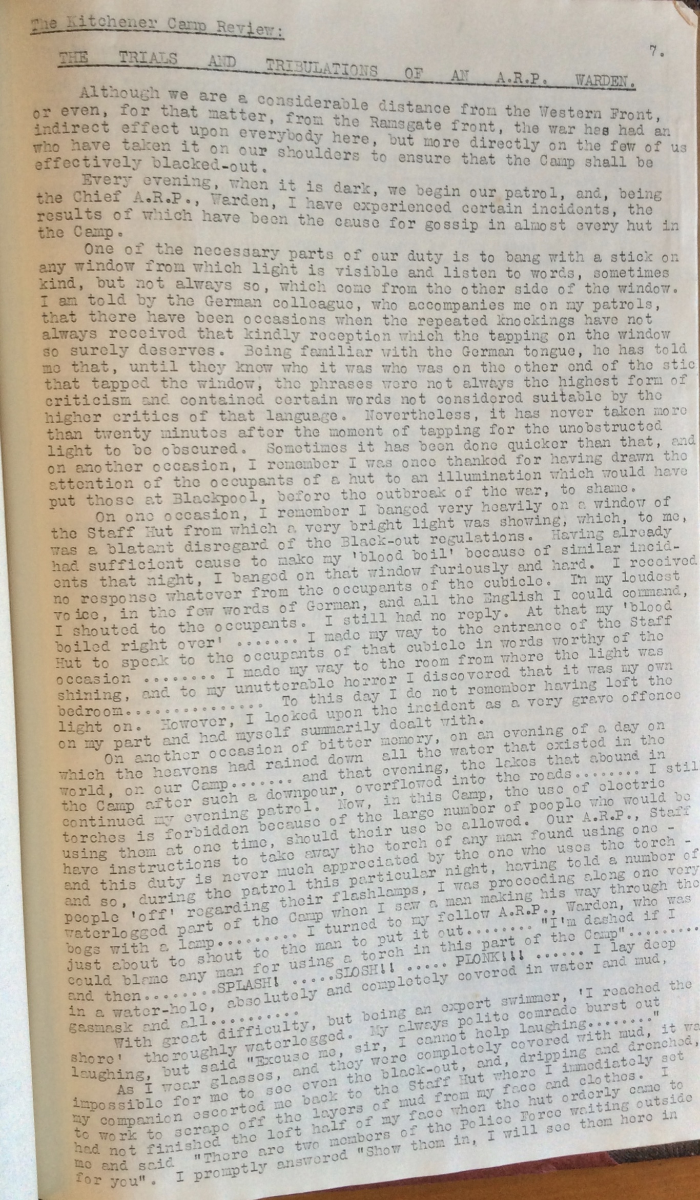 Kitchener Camp Review, November 1939, page 7
