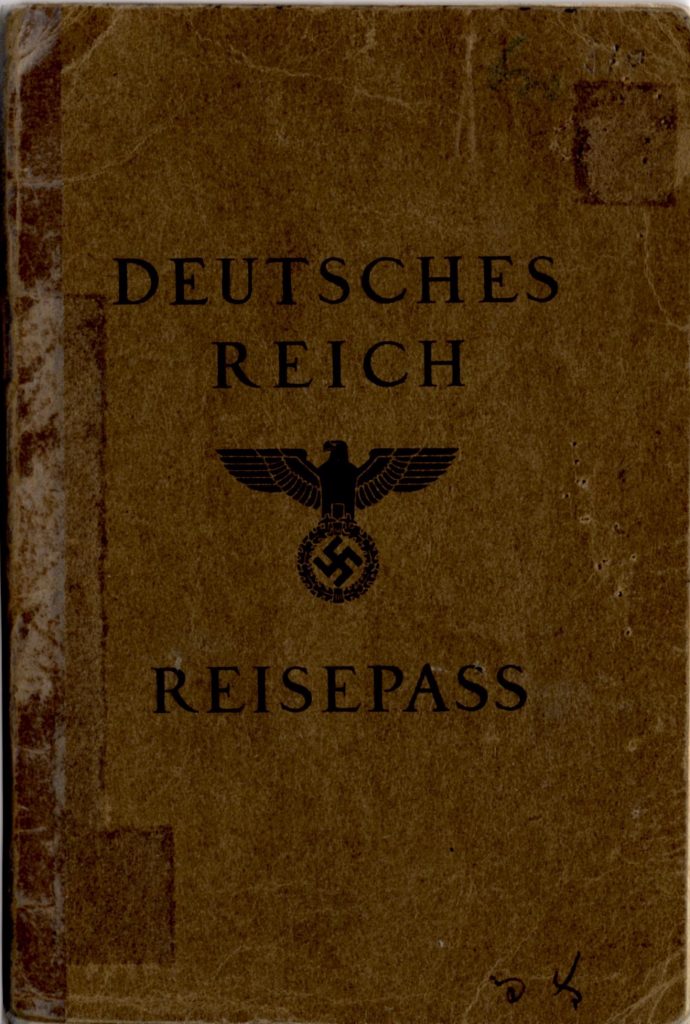 Kitchener camp, Robert Mildwurm, Deutsches Reisepass, German passport, Cover