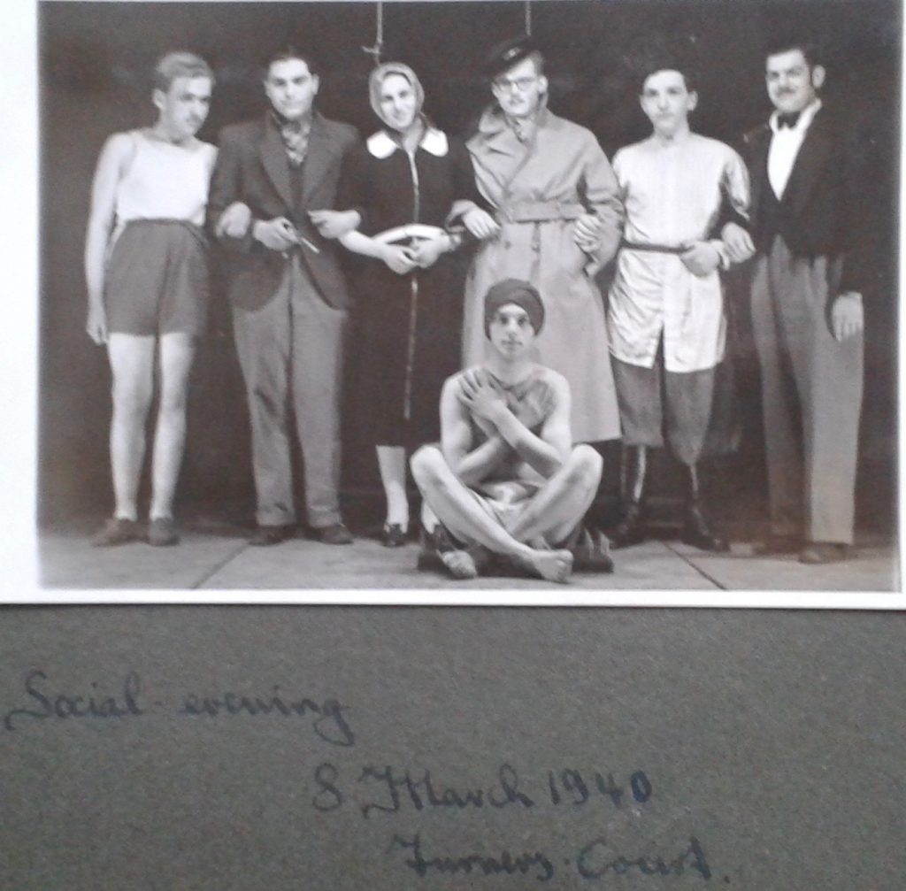 Kitchener camp, Horst Spies, Dovercourt Boys, Turner's Court, Social evening, 8 March 1940