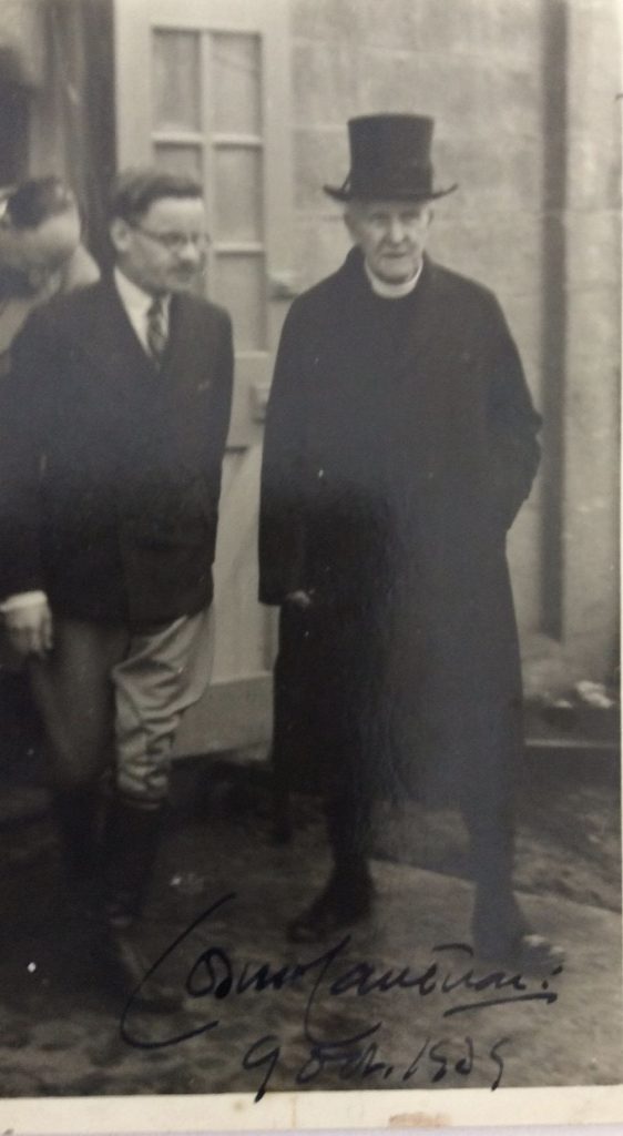 Kitchener camp, Julius Gildener, Photograph of Director Jonas May and visiting Archbishop of Canterbury Cosmo Lang