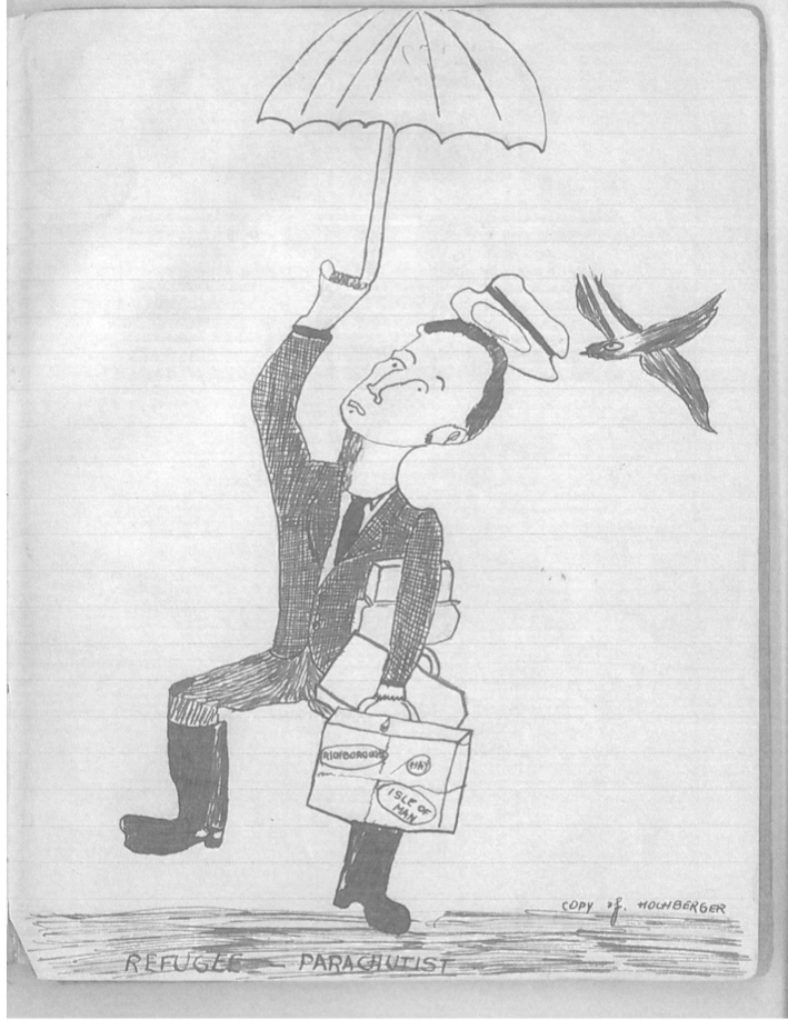 Kitchener Camp, Simon Hochberger, Sketch found in the diary of Moshe Chaim Gruenbaum