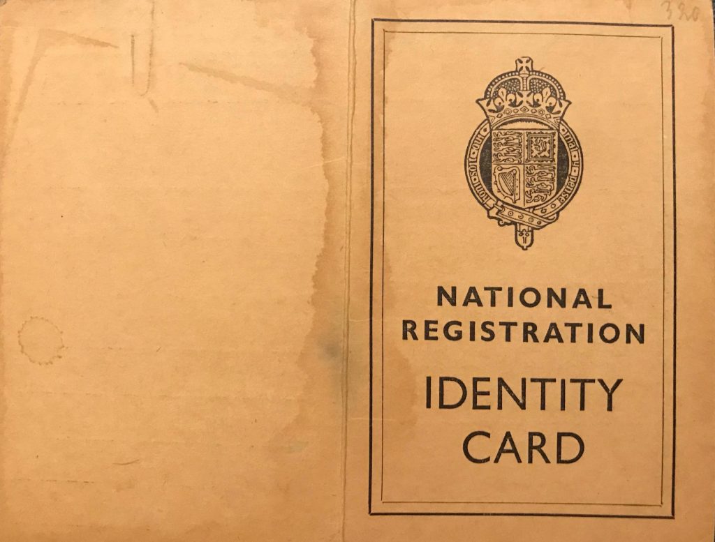 Richborough transit camp, Karl Reiser, National Registration ID Card, cover