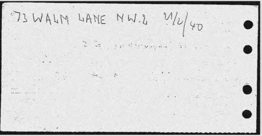 Mathilde Reiser - Arrival card.  Date of arrival 3 July 1939, Registration date 26 July 1939,  Husband Karl Ref. 12248  Leaves for USA April 1940 Source: World Jewish Relief