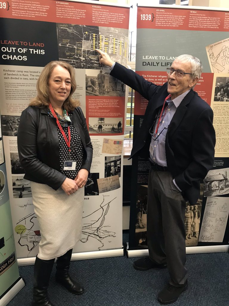 Leave to Land: The Kitchener Camp Rescue, 1939 - Daniel Hermann points to Hut 39, in which his father was resident, as the Kitchener exhibition begins its tour for Holocaust Memorial Day 2020