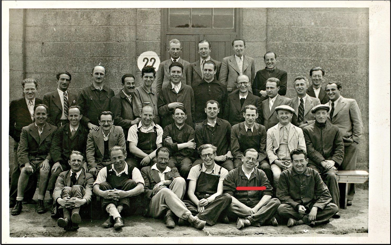 Recognised in group photograph, Heinz Dehn, Kitchener camp, 1939