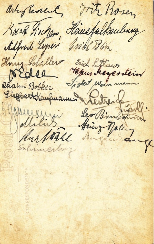 Heinz Dehn, Kitchener camp, 1939. Signatures of Kitchener refugees