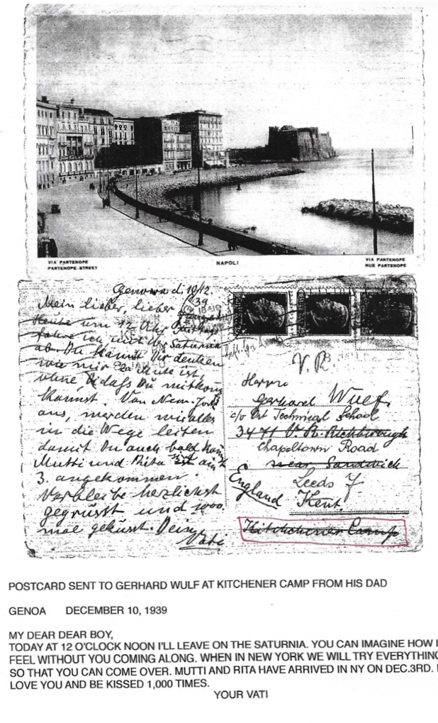 Gerhard Wolf, postcard and translation to English